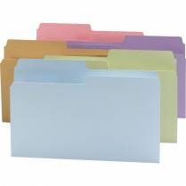Smead 1/1 Tab SuperTab File Folders Legal Assorted Colours 100/box