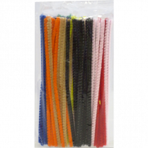 Chenille Pipe Cleaners 6" Assorted Colours 100/pkg