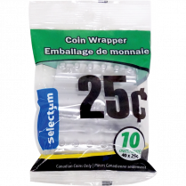 Selectum Plastic Coin Wrappers 25¢ 10/pkg
