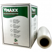 VMAXX PreStretch Medium Weight Hand Wrap 15" x 1476' 4 rolls/case
