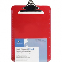 Business Source Plastic Clipboard 9"x12" Red