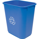 Storex® Recycling Basket 26L 15"W x 10-1/2"D x 15" H Blue