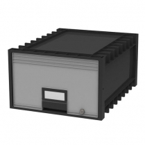 Storex® Storage File Drawer System with Lock Legal Black/Grey