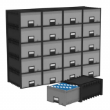 Storex® Storage File Drawer System with Lock Legal Black/Grey