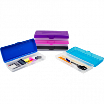 Storex® Stretch Pencil Box Assorted Colours