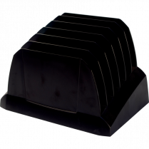 Storex® Incline Sorter 6-Compartments Black