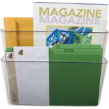 Storex® Wall Files Letter Clear 2/pkg