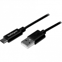StarTech USB C to USB A 2.0 Cable 3' Male to Male Black
