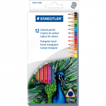 Staedtler® Triangular Coloured Pencils Assorted Colours 12/pkg