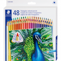 Staedtler® Triangular Coloured Pencils Assorted Colours 48/pkg