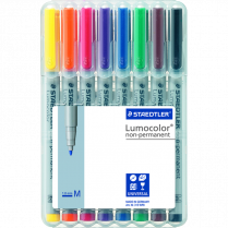 Staedtler® Lumocolor® Markers Washable Medium Tip Assorted Colours 8/pkg