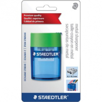 Staedtler® Pencil Sharpeners with Container Double Hole Assorted Translucent Colours