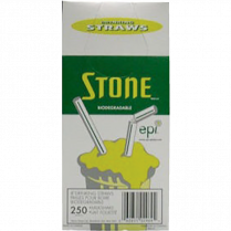 Stone™ Biodegradable Milkshake Straws 8 250/box