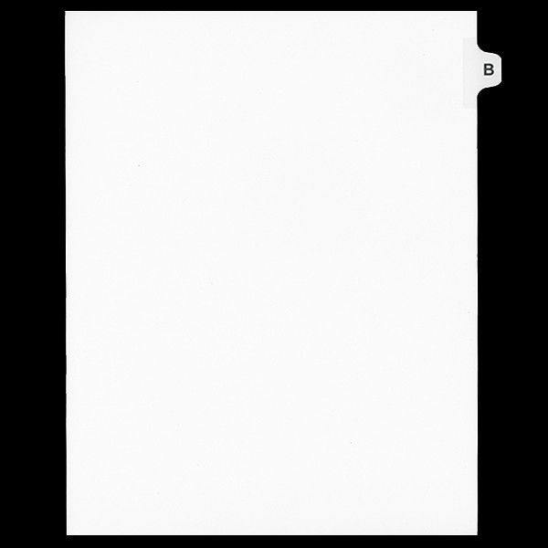 Legal Index Tabs BC White B 25/Pkg Monk Office