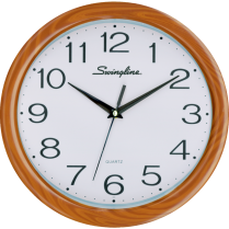 Swingline® Fashion Wall Clock 12" Woodgrain