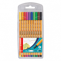 Stabilo point 88 Fineliner Pens Assorted Colours 10/pack