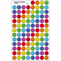Trend® superSpots® Colourful Smiles Stickers 800/pkg