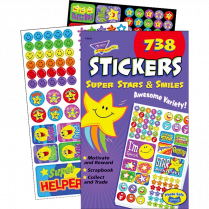 Trend® Super Stars & Smiles Stickers 738/pad