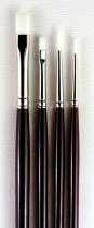 H.J. White Taklon Oil/Acrylic Brushes 4/Set
