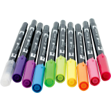 Tombow Dual Brush Pens Assorted Bright Colours 10/pkg