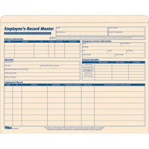 Tops Employee Record Jackets Letter 15/Pkg
