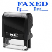 Trodat® Printy 4911 Self-Inking Message Stamp FAXED w Page & Date