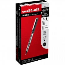 uni-ball® Vision™ Roller Pens 0.38mm Black 12/box