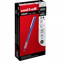 uni-ball® Vision™ Roller Pens 0.38mm Blue 12/box