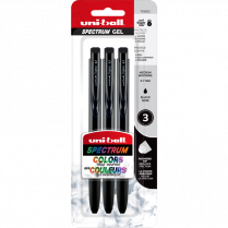 uni-ball® Spectrum™ Retractable Gel Pens 0.7 mm Black 3/pkg