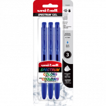 uni-ball® Spectrum™ Retractable Gel Pens 0.7 mm Blue 3/pkg