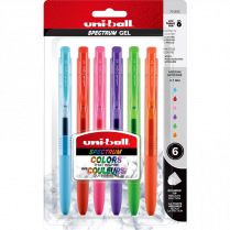 uni-ball® Spectrum™ Retractable Gel Pens 0.7 mm Assorted Fashion Colours 6/pkg