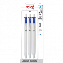 uni-ball® ONE Retractable Gel Pens 0.7 mm Blue 3/pkg