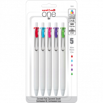 uni-ball® ONE Retractable Gel Pens 0.7 mm Assorted Fashion Colours 5/pkg