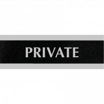 Headline® Century Signs, 3" x 9", Black and Silver, Private