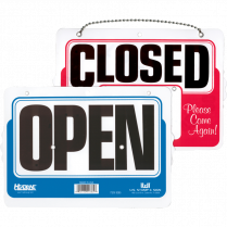 SIGN OPEN/CLOSED WTIME CHAIN