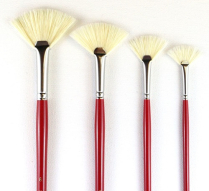 Heinz Jordan Series 113 Acrilex Hog Bristle Oil & Acyrlic Paint Brushes - Fan - Various Sizes