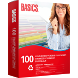 Basics® Coloured Reversible File Folders 100/box - Various Sizes & Colours