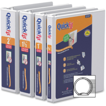 Davis Group QuickFit® View Round Ring Junior Binders White - Various Sizes