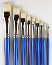 Heinz Jordan Series 10B Finest Hog Bristle Oil & Acrylic Paint Brushes - Bright - Various Sizes