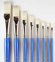 Heinz Jordan Series 10F Finest Hog Bristle Oil & Acrylic Paint Brushes - Flat - Various Sizes