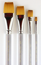 Heinz Jordan Series 850 Gold Sable Stroke Watercolour Paint Brushes - Flat - Various Sizes