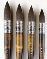 H.J. Kazan Gold Watercolour Brush - Quill - Various Sizes