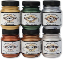 Jacquard Lumiere Light Body Acrylics 2-1/4oz - Various Colours