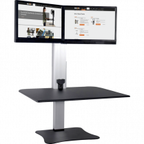 Victor® High Rise™ Electric Standing Workstation Converter Dual Monitor Black