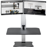 Victor® High Rise™ Electric Standing Workstation Converter Dual Monitor Black