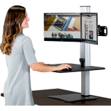 Victor® High Rise™ Electric Standing Workstation Converter Dual Monitor Black