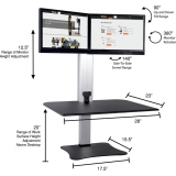 Victor® High Rise™ Electric Standing Workstation Converter Dual Monitor Black