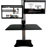 Victor® High Rise™ Electric Standing Workstation Converter Dual Monitor Black