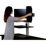 Victor® High Rise™ Electric Standing Workstation Converter Dual Monitor Black
