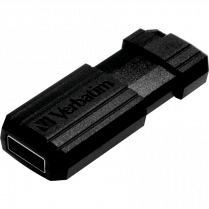USB DRIVE PINSTRIPE 8GB BLACK VERBATIM